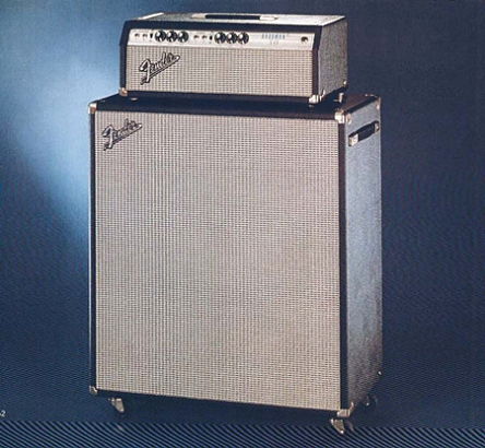 Fender Bassman 50 amp and 2x15 speaker cabinet